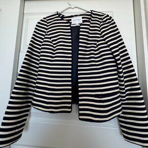 Banana Republic Navy and Cream Striped Jacket